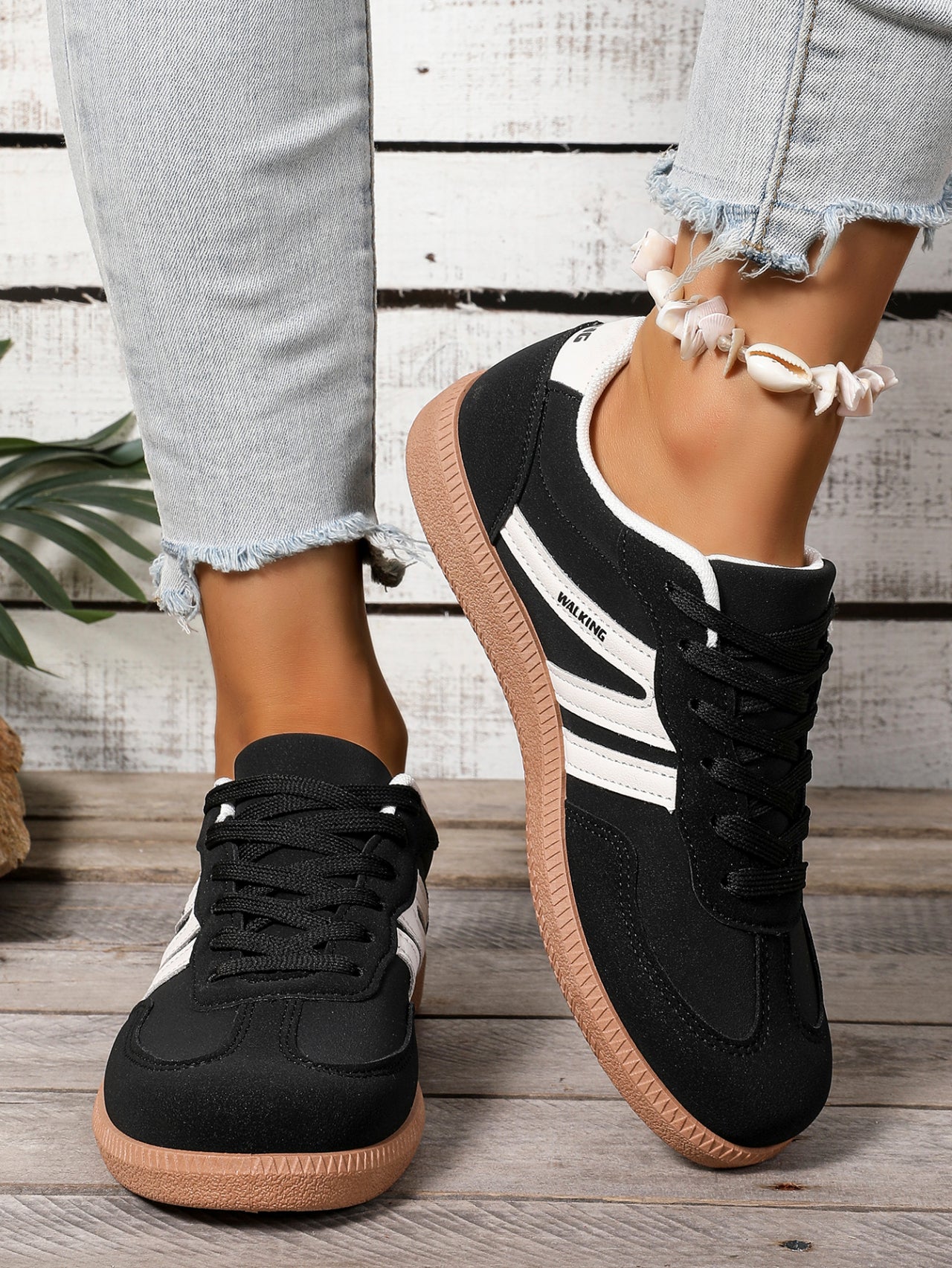 Retro Black GAT Sneakers for Women - Stylish Versatile Everyday Shoes