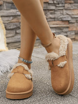 Women’s Fleece Lined Slip-On Clogs – Warm Winter Mule with Buckle & Anti-Slip Sole