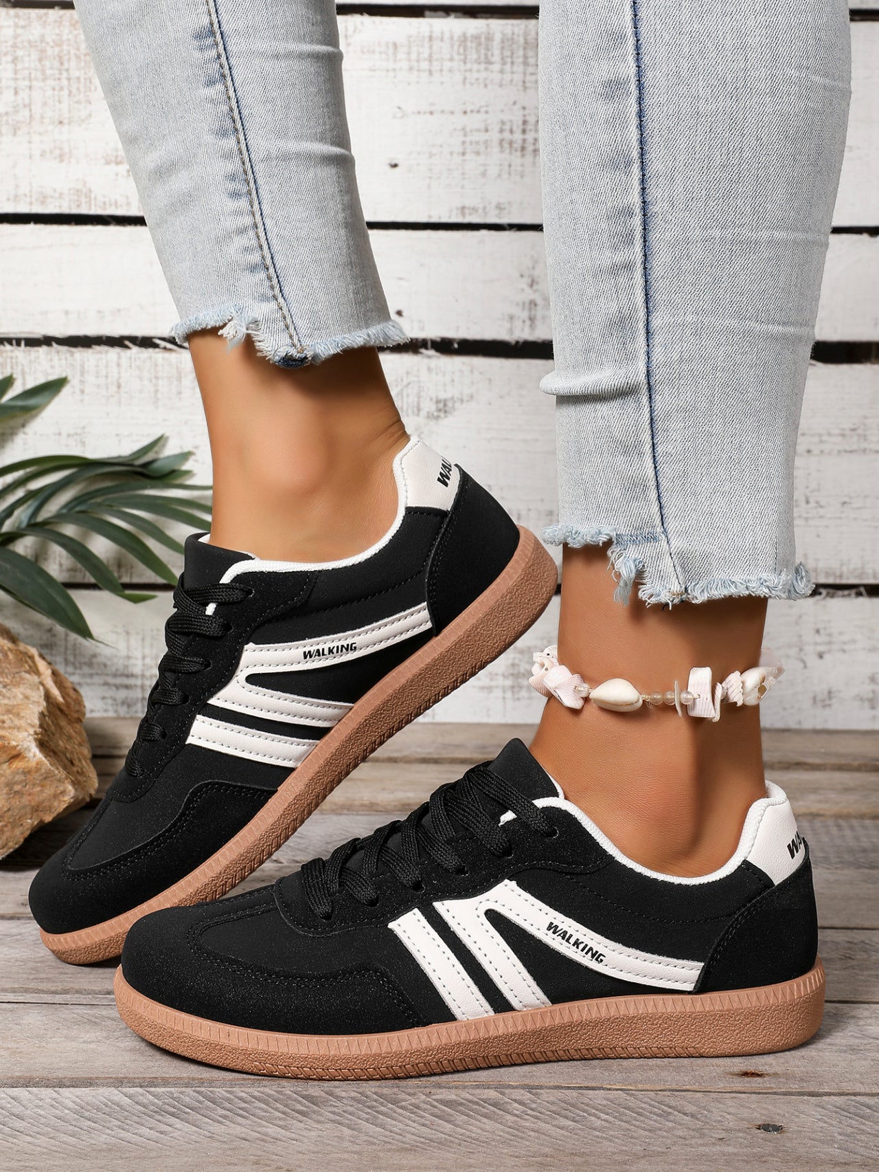 Retro Black GAT Sneakers for Women - Stylish Versatile Everyday Shoes