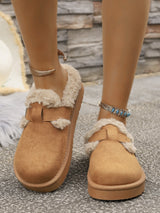 Women’s Fleece Lined Slip-On Clogs – Warm Winter Mule with Buckle & Anti-Slip Sole