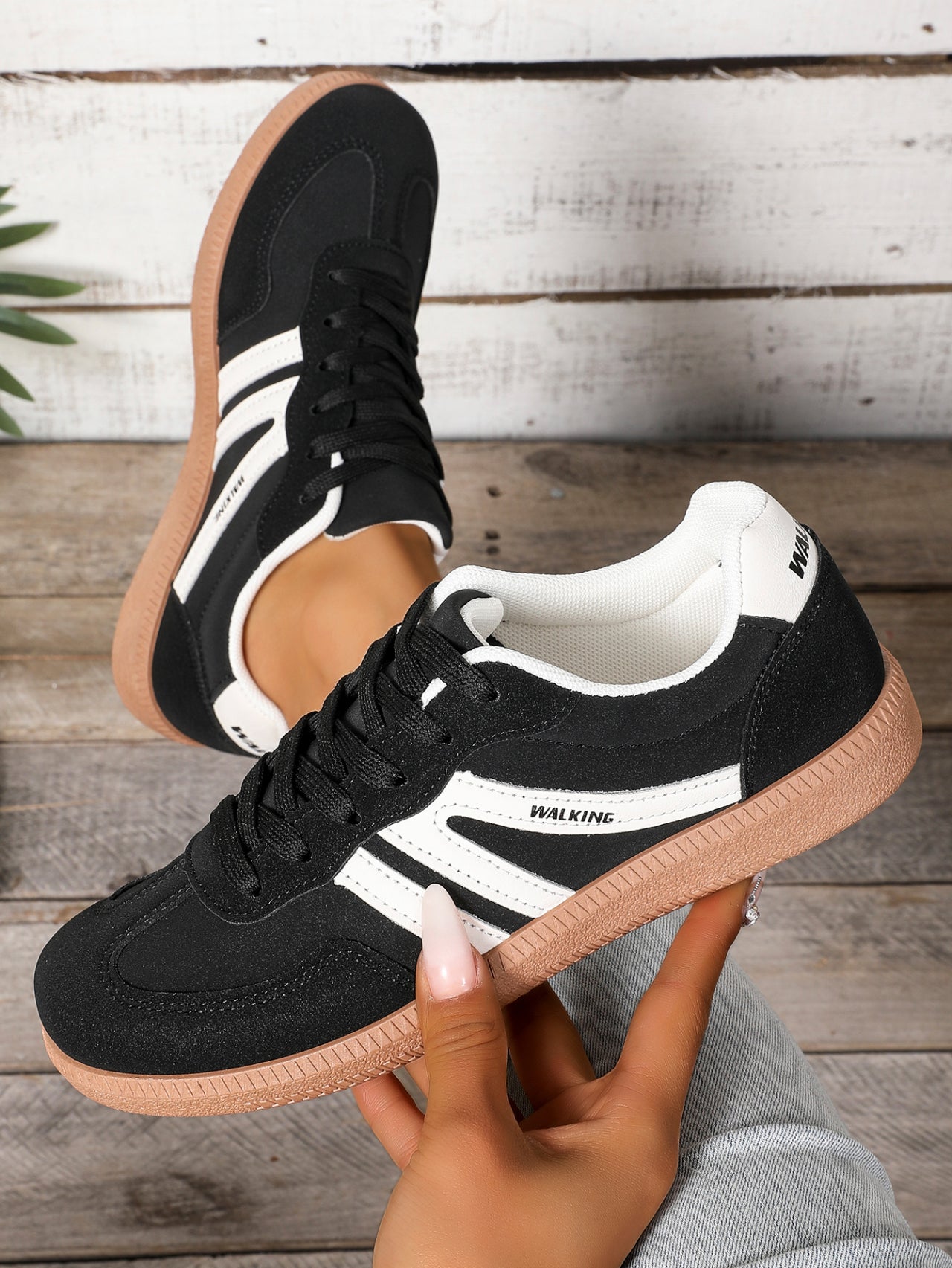 Retro Black GAT Sneakers for Women - Stylish Versatile Everyday Shoes